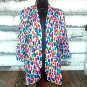 Slinky Brand Open Front Cardigan / Blazer size Medium